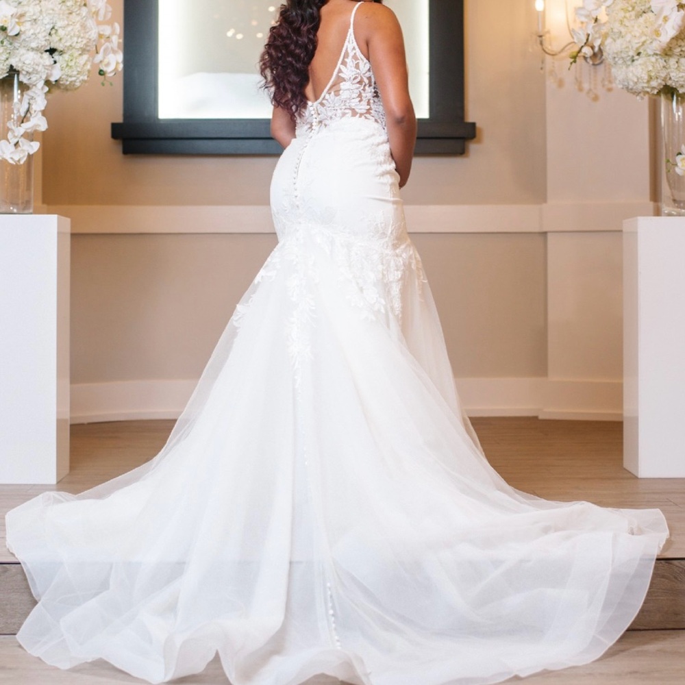 Madison James Elegant White Wedding Dress